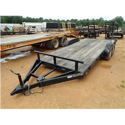 HOOPER TAG TRAILER, - T/A, 16' LENGTH, DOVE TAIL, RAMPS