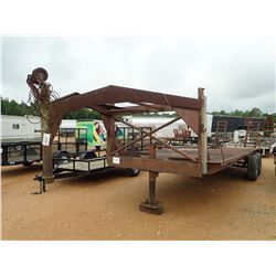 GOOSENECK TRAILER, - T/A, 20' LENGTH, DOVETAIL, RAMPS