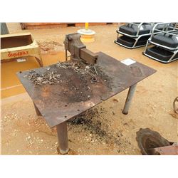 METAL TABLE W/VISE (C-3)