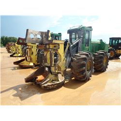 JOHN DEERE 643K FELLER BUNCHER-- JOHN DEERE SAW HEAD, CAB, A/C, 28L-26 TIRES, METER READING 6,865 HO
