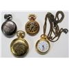 Image 2 : 4 SMALL LADIES POCKETWATCHES (1 MISSING CRYSTAL)