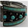 Image 2 : NAVAJO ZUNI VINTAGE SILVER BAND WATCH