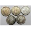 Image 1 : 5-1880-S MORGAN SILVER DOLLARS