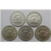 Image 2 : 5-FRANKLIN HALF DOLLARS AU/BU
