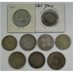 9- SILVER FOREIGN COINS