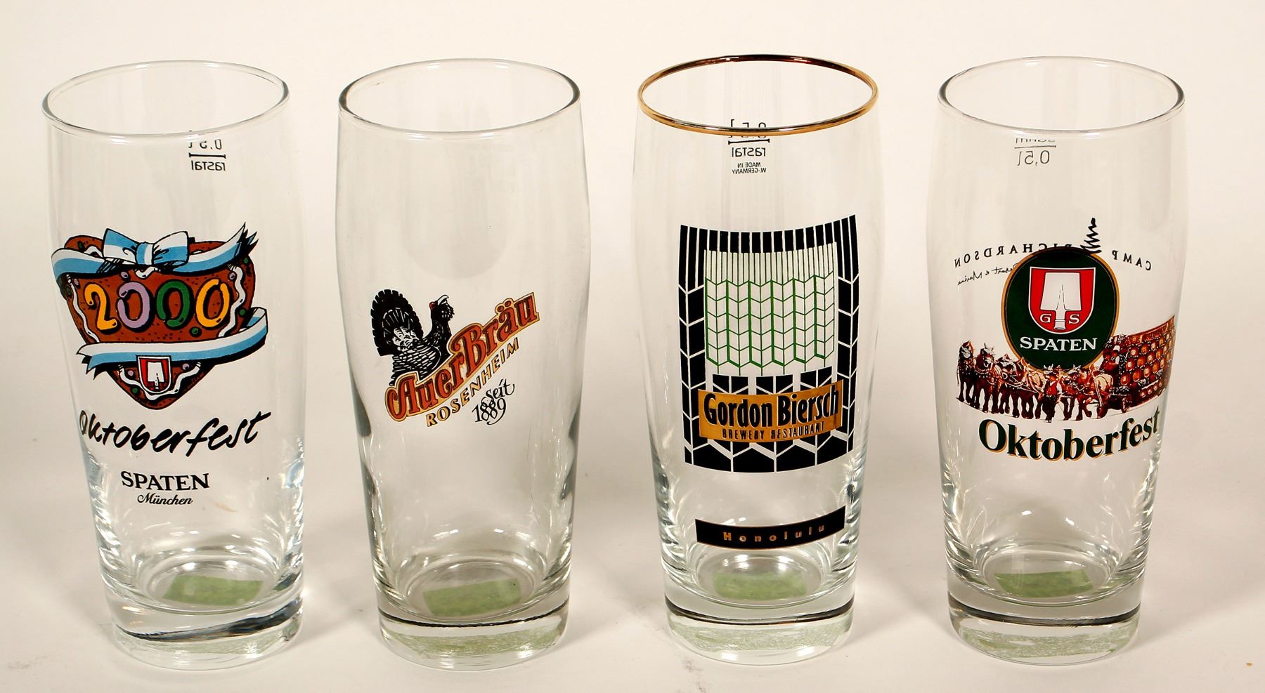 Beer Glasses German American 4 Items 89529