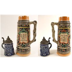 Beer Steins, Ornate  (2)  (59646)