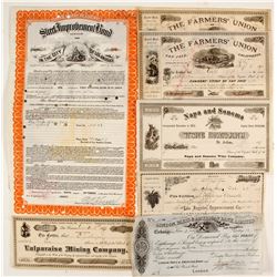 California Stocks (6) and 1 Bond  (89908)