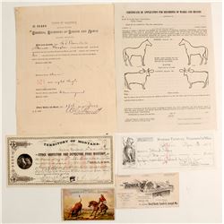 Montana Cattle Branding Ephemera  (89124)