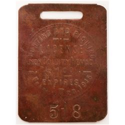 1914 Nevada Hunting License  (75679)