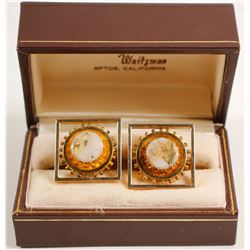 Gold in Quartz Cufflinks  (89327)