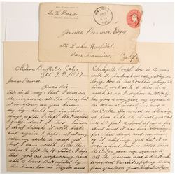 Nelson, CA Cover and Letter  (89141)