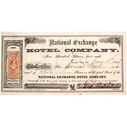 National Exchange Hotel Company Stock  (88177)