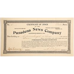 Pasadena News Company Stock  (90464)