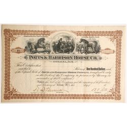 Potts & Harrison Horse Company Stock  (90403)