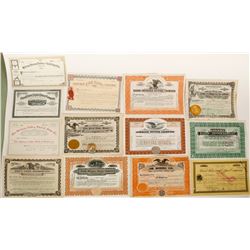 13 Montana stock certificates   (91046)