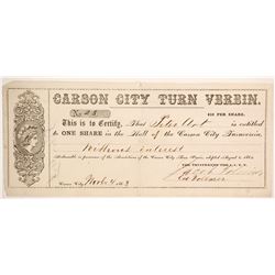 Carson City Turn Verein Stock  (88726)