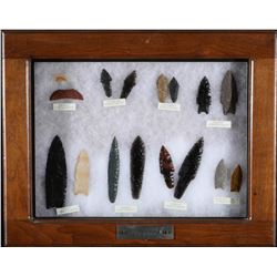 Framed  Repro's of Arrowheads & Points  (87772)