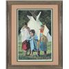 Image 1 : Framed Native American Children Print by Charles Hogg  (87637)