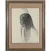 Image 1 : Native American Man Charcoal by Caples  (87659)