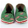Image 3 : Northern Plains Green Beaded Funeral Moccasins  (87511)