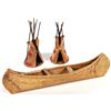 Image 1 : Birch Bark Canoe & 2 Teepees  (87873)