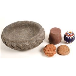 Small Stone Carved Items (4)  (90616)