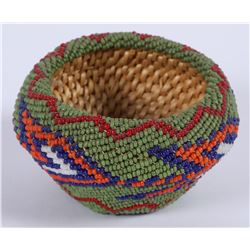 Paiute Beaded Small Basket  (85976)