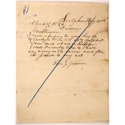 Yukon Gold Rush Letter  (89337)