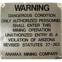 Anamax Mining Company Sign  (45472)