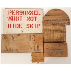 Wood Mine Signs and Box Ends  (100040)