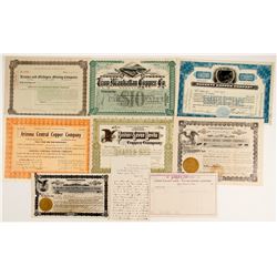 Rare Arizona Stocks and Ephemera  (89911)