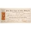 Image 1 : Prima Donna Copper and Silver Mining Company Stock  (90482)
