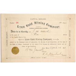 Lyon Gold Mining Company Stock  (90444)