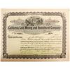 Image 1 : California Gold Mining and Investment Company Stock  (77049)