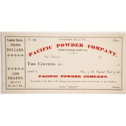 Pacific Powder Company Stock  (90459)