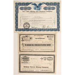 3 mining certificates - NV & CA  (77223)