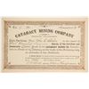 Image 1 : Cataract Mining Company Stock  (90414)