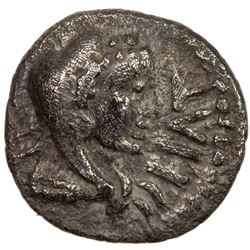 ANCIENT BRITAIN: ATREBATES AND REGNI: Epaticcus, 35-43 AD, AR quarter stater (1.18g), ND. VF-EF