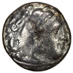 MACEDONIAN KINGDOM: Alexander III, the Great, 336-323 BC, AR drachm, Kolophon mint, 319-310 BC. F-VF
