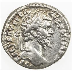 ROMAN EMPIRE: Septimius Severus, 193-211 AD, AR denarius (2.84g), Laodicea ad Mare mint, 198. VF