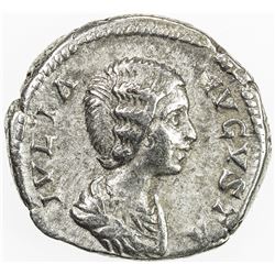 ROMAN EMPIRE: Julia Domna, 194-217 AD, AR denarius, PIETAS PVBLICA, F-VF