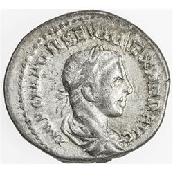 ROMAN EMPIRE: Severus Alexander, 222-235 AD, AR denarius (2.97g), Antioch, struck 222. VF