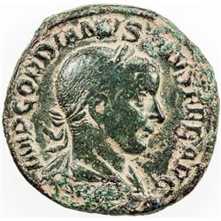 ROMAN EMPIRE: Gordian III, 238-244 AD, AE sestertius (19.35g), LAETITIA, Fine