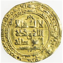 GHAZNAVID: Mas'ud I, 1030-1041, AV dinar (2.93g), Ghazna, AH423. F-VF