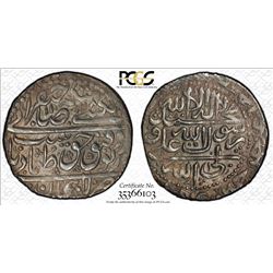 SAFAVID: Tahmasp II, 1722-1732, AR abbasi, Lahijan, AH1158. PCGS AU50