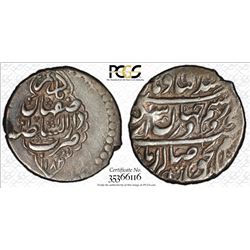 ZAND: Karim Khan, 1753-1779, AR 2 abbasi, Isfahan, AH1182. PCGS AU50