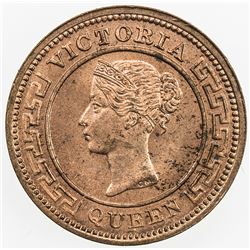 CEYLON: Victoria, 1837-1901, AE ¼ cent, 1898, KM-90, full red, Choice Unc.