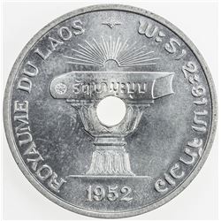 LAOS: Sisavang Vong, 1904-1959, AL 50 cents, 1952. BU