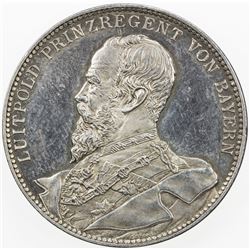 BAVARIA: Luitpold, as Prince Regent, 1886-1912, AR medal (19.67g), 1901. AU